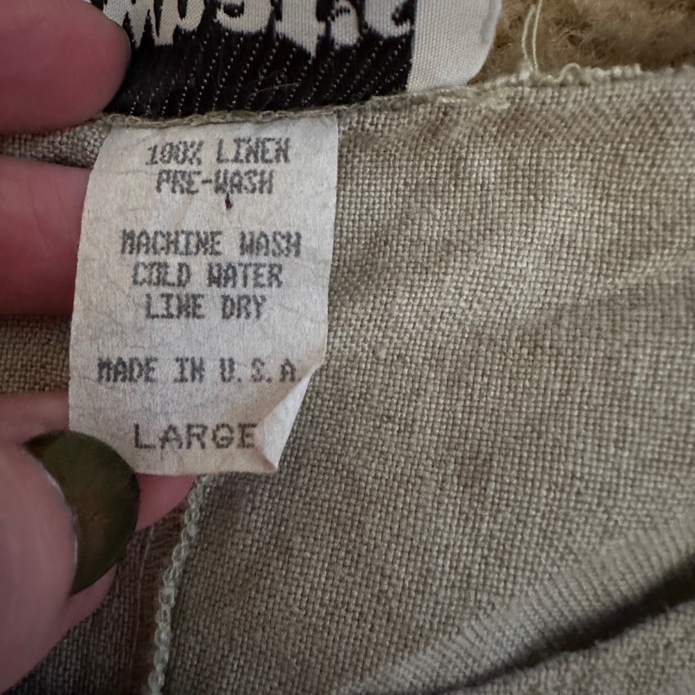 What’s Up Minimal Long Sleeve linen Maxi Dress in Light Beige - Picture 4 of 7